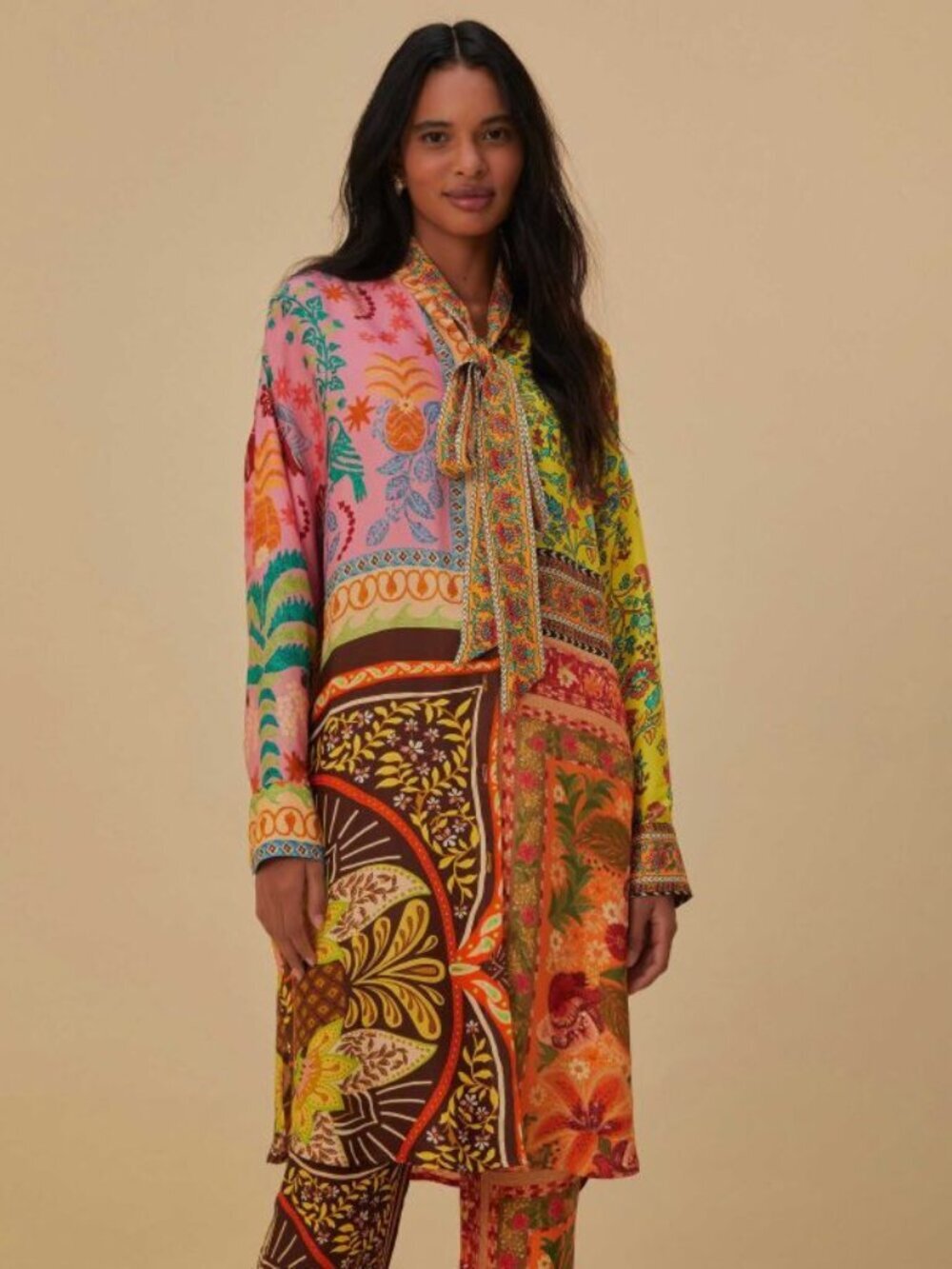 Farm Rio - Multicolor Mixed Scarves Lenzing viscose Chemise